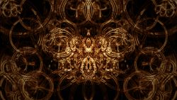 Glowing Gold Shapes Wallpaper 4440